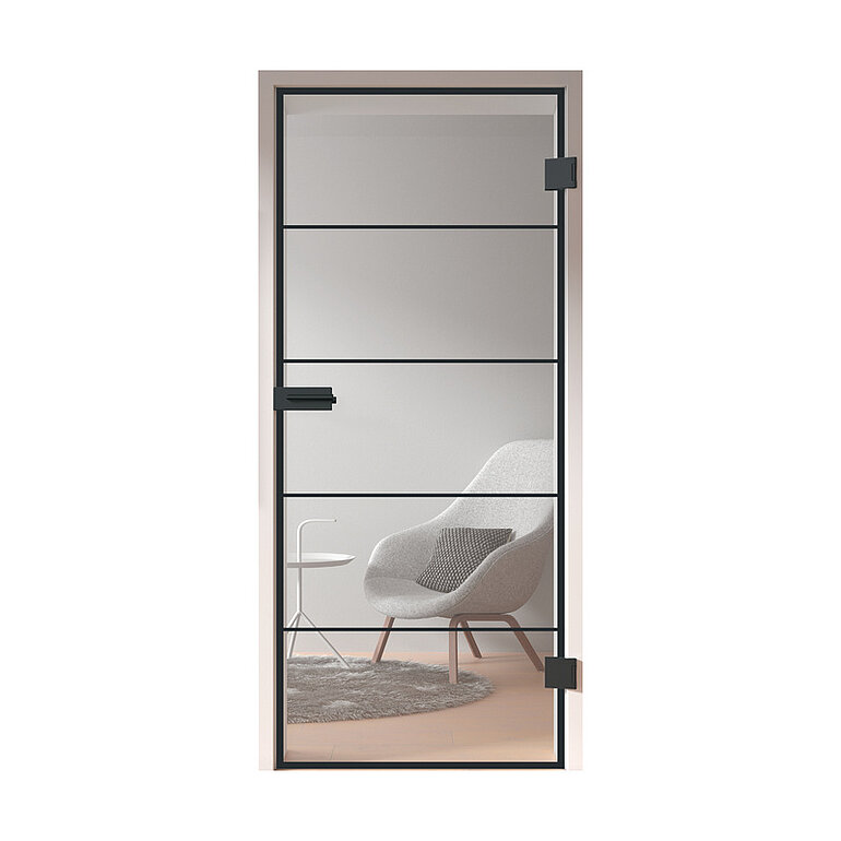 Produktbild: Ganzglastür Klar Loft 5 Felder "GLASWORK 90"