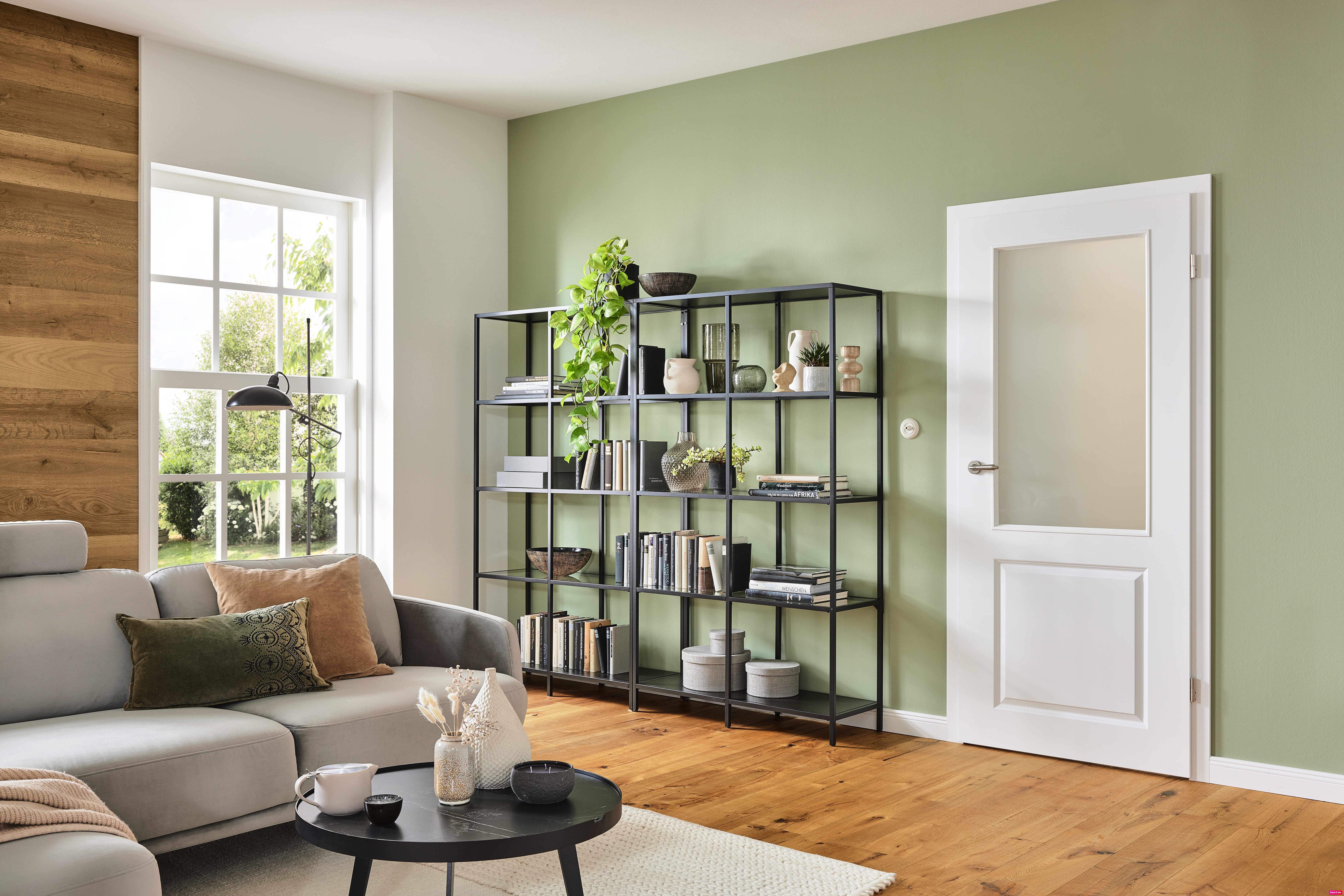 Wohnzimmer im Landhausstil - Bücherregal 